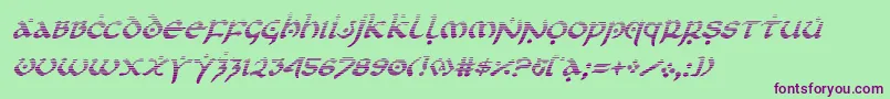 firstordergradital Font – Purple Fonts on Green Background