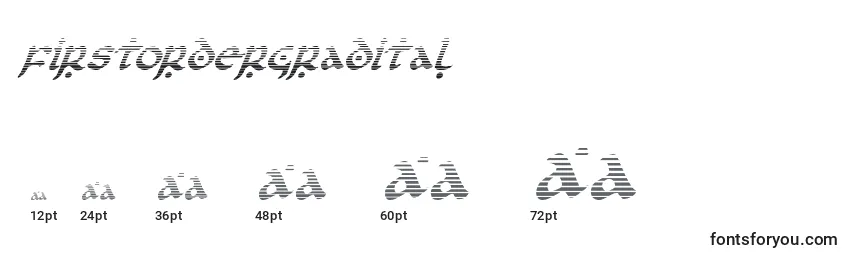 Размеры шрифта Firstordergradital