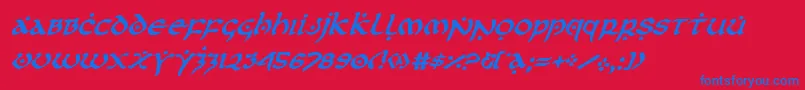 firstorderital Font – Blue Fonts on Red Background