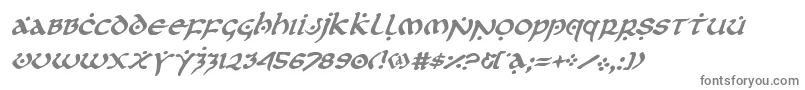 フォントfirstorderital – 白い背景に灰色の文字