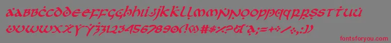 firstorderital Font – Red Fonts on Gray Background
