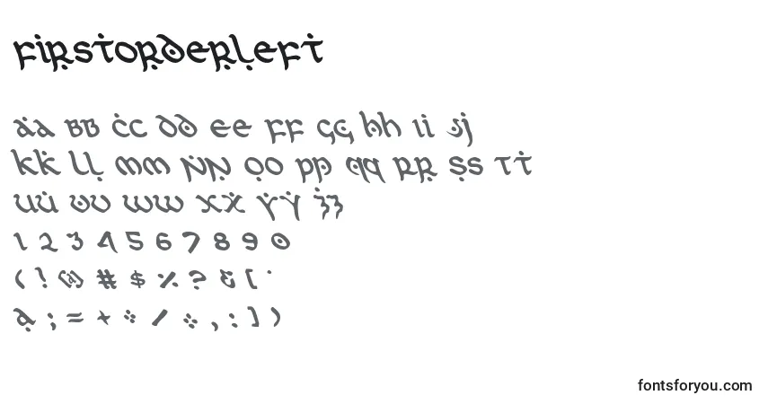 Fuente Firstorderleft - alfabeto, números, caracteres especiales