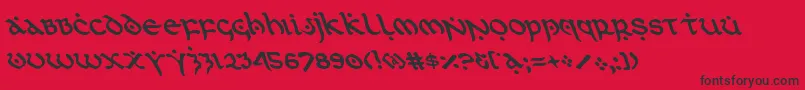 firstorderleft Font – Black Fonts on Red Background