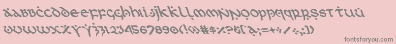 firstorderleft-Schriftart – Graue Schriften auf rosa Hintergrund