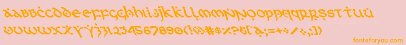 firstorderleft Font – Orange Fonts on Pink Background