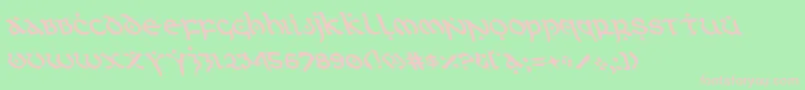 firstorderleft Font – Pink Fonts on Green Background