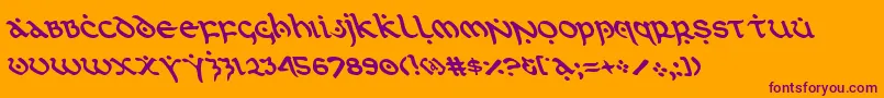 フォントfirstorderleft – オレンジの背景に紫のフォント