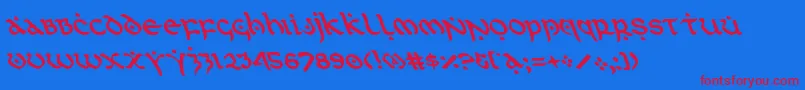 firstorderleft Font – Red Fonts on Blue Background