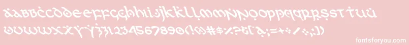 フォントfirstorderleft – ピンクの背景に白い文字
