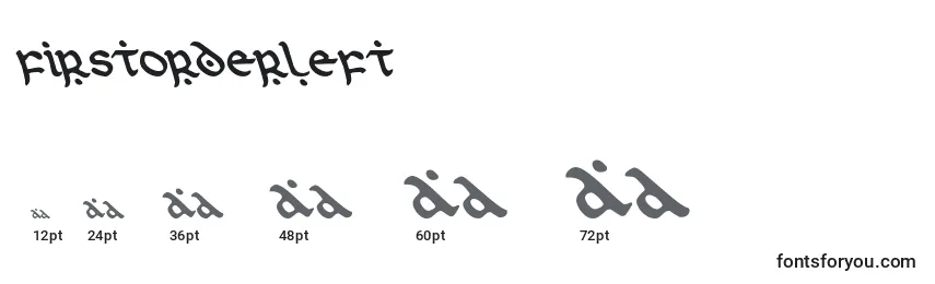 Firstorderleft Font Sizes