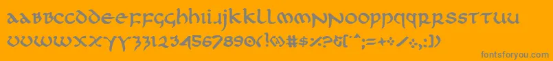 firstorderplain Font – Gray Fonts on Orange Background