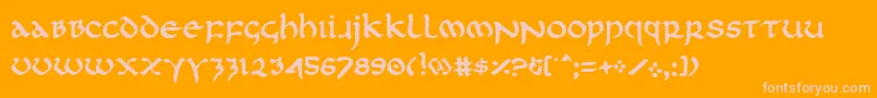 firstorderplain Font – Pink Fonts on Orange Background