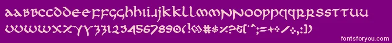 firstorderplain Font – Pink Fonts on Purple Background