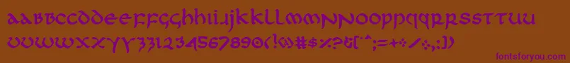 firstorderplain Font – Purple Fonts on Brown Background