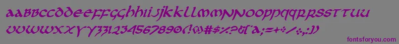 firstorderplainital Font – Purple Fonts on Gray Background