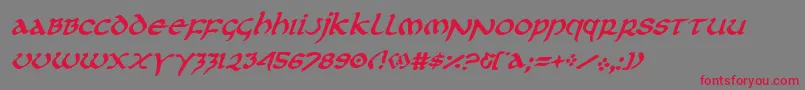 firstorderplainital Font – Red Fonts on Gray Background