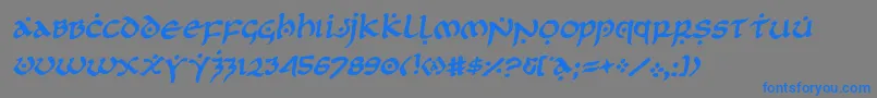 フォントfirstorderrotal – 灰色の背景に青い文字