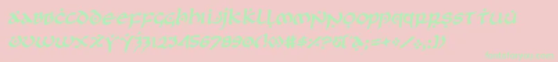firstorderrotal Font – Green Fonts on Pink Background