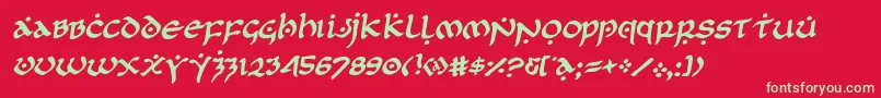 フォントfirstorderrotal – 赤い背景に緑の文字