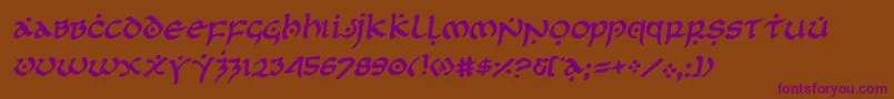 firstorderrotal Font – Purple Fonts on Brown Background