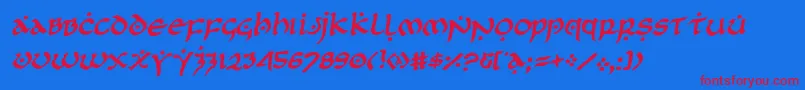 firstorderrotal Font – Red Fonts on Blue Background