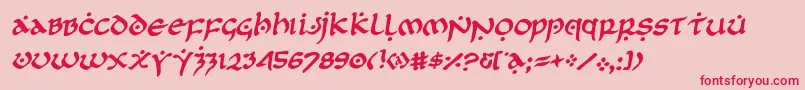 フォントfirstorderrotal – ピンクの背景に赤い文字