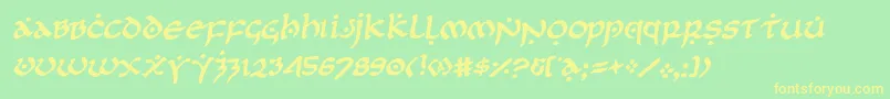 firstorderrotal Font – Yellow Fonts on Green Background