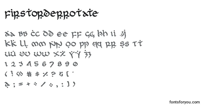 Firstorderrotate Font – alphabet, numbers, special characters