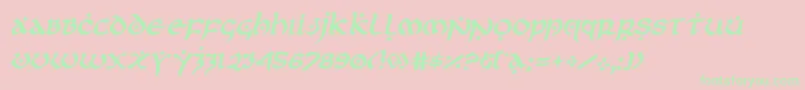 firstordersemital Font – Green Fonts on Pink Background