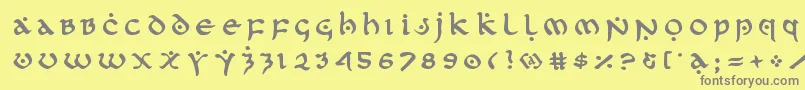 フォントfirstordertitle – 黄色の背景に灰色の文字