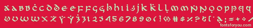 firstordertitle Font – Green Fonts on Red Background