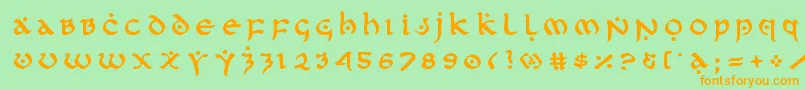 firstordertitle Font – Orange Fonts on Green Background