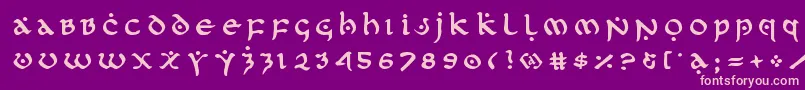 firstordertitle Font – Pink Fonts on Purple Background