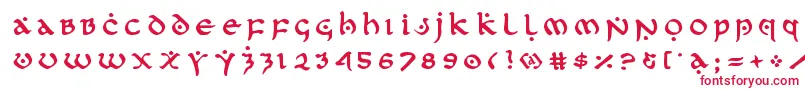 フォントfirstordertitle – 白い背景に赤い文字