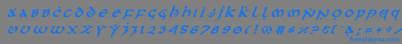 firstordertitleital Font – Blue Fonts on Gray Background