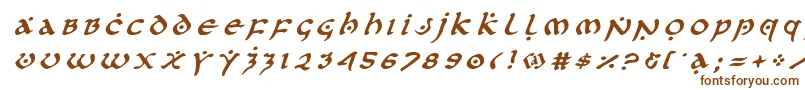 Шрифт firstordertitleital – коричневые шрифты на белом фоне