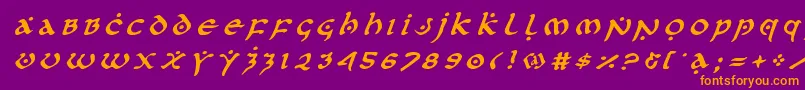 firstordertitleital Font – Orange Fonts on Purple Background