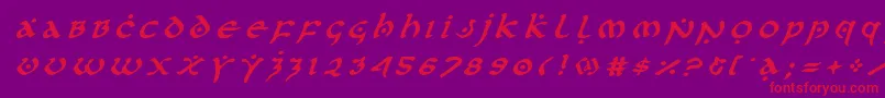 firstordertitleital Font – Red Fonts on Purple Background