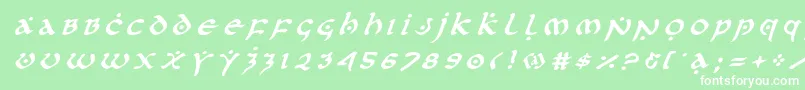 firstordertitleital Font – White Fonts on Green Background