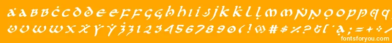 フォントfirstordertitleital – オレンジの背景に白い文字