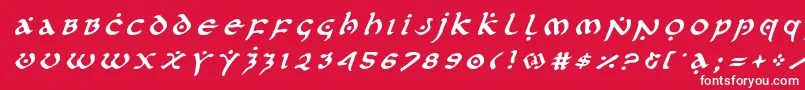 フォントfirstordertitleital – 赤い背景に白い文字