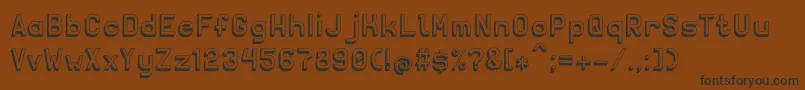Solidsans3D Font – Black Fonts on Brown Background
