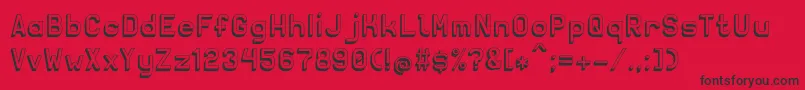 Solidsans3D Font – Black Fonts on Red Background