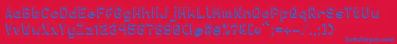 Solidsans3D Font – Blue Fonts on Red Background