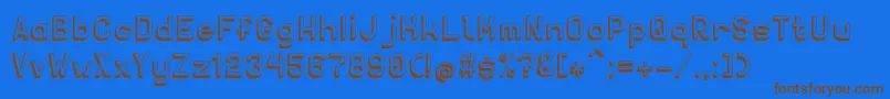 Solidsans3D Font – Brown Fonts on Blue Background