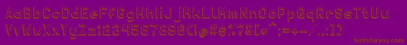 Solidsans3D Font – Brown Fonts on Purple Background
