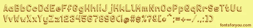Solidsans3D Font – Brown Fonts on Yellow Background