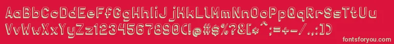 Solidsans3D Font – Green Fonts on Red Background