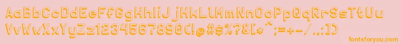 Solidsans3D Font – Orange Fonts on Pink Background