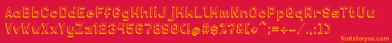Solidsans3D Font – Orange Fonts on Red Background
